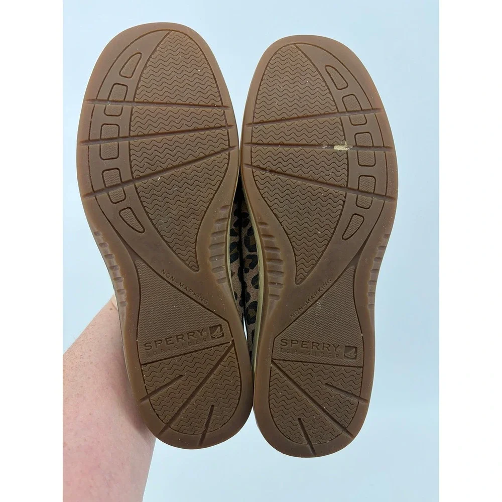 Sperry Top Sider Angelfish Shimmer Black/Gold Boat Shoes, Women's Size 7.5